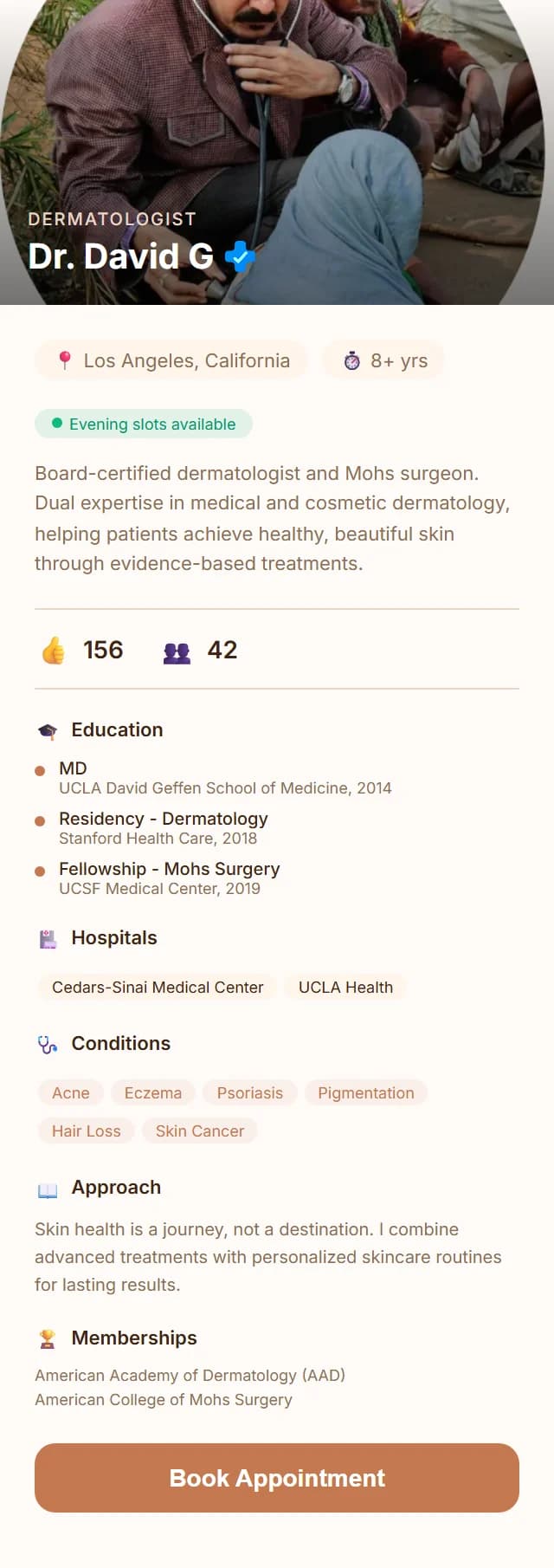 Dr. David G - Dermatologist profile